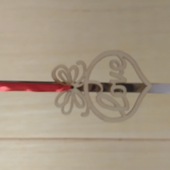 Love Bememo Wooden Christmas Ornament 3.82 x 2.83 x 0.12 inches w Red ribbon - Picture 3 of 5